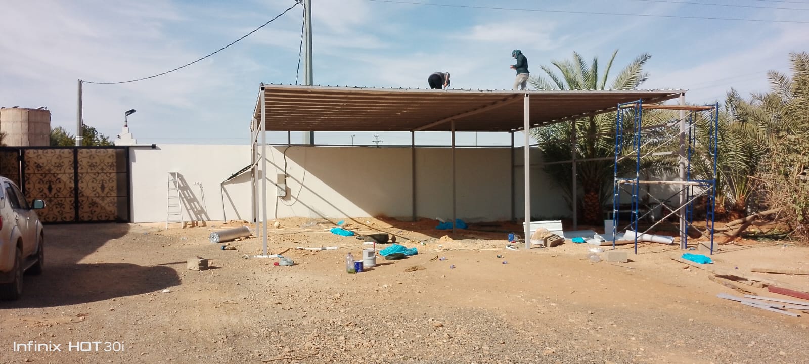 تركيب مظلة خارجية